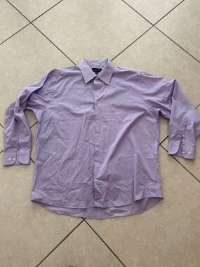 Bergamo New York Lavender Button-Up Shirt Size XL